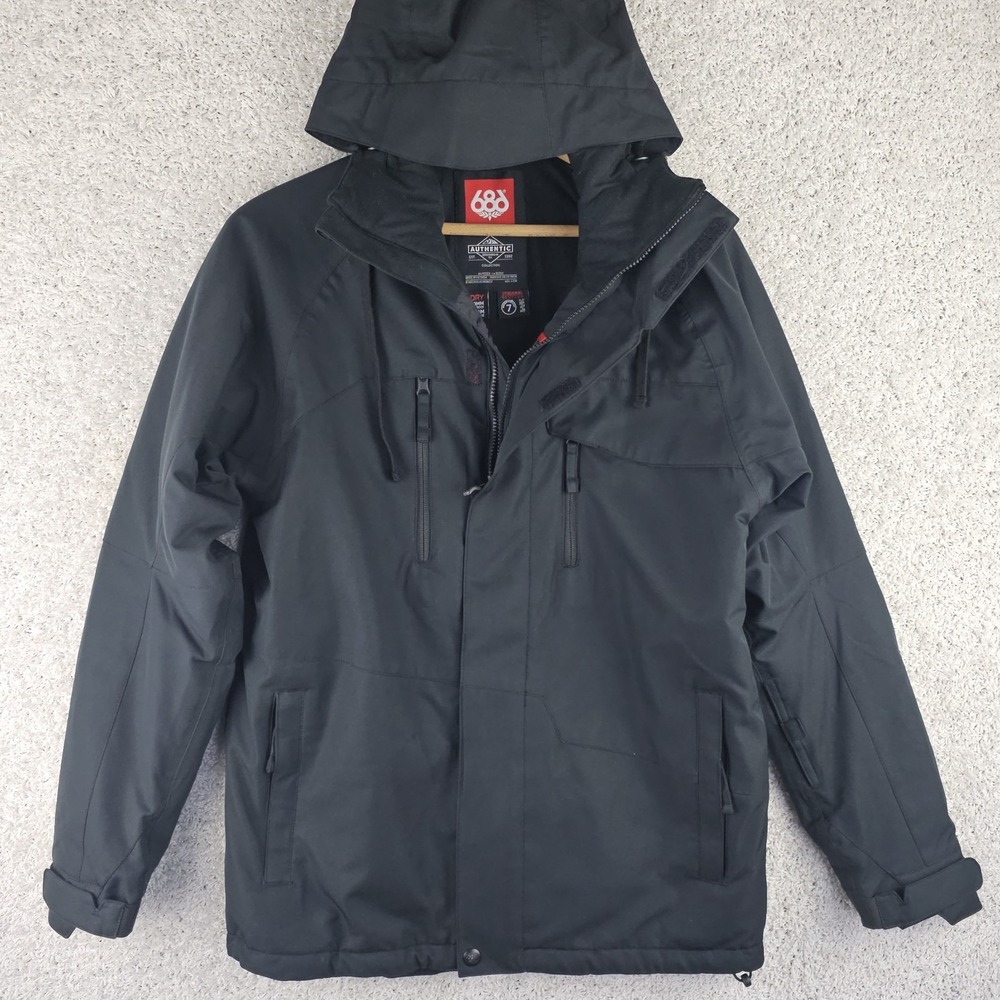 686 Michael Akira West Snowboard Jacket Men M Hooded Insulated 10000mm 10000GM